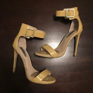 Nude Steve Madden Buckle Strap Heels